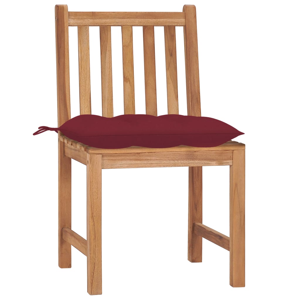 Tuinstoelen 6 st met kussens massief teakhout is nu te koop bij PeponiXL, paradijselijk wonen!