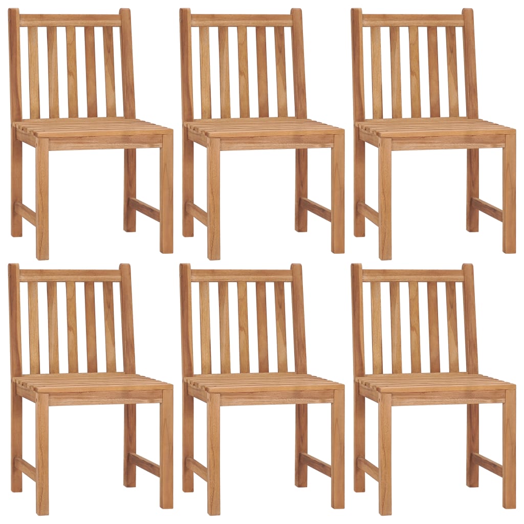 Tuinstoelen 6 st met kussens massief teakhout is nu te koop bij PeponiXL, paradijselijk wonen!
