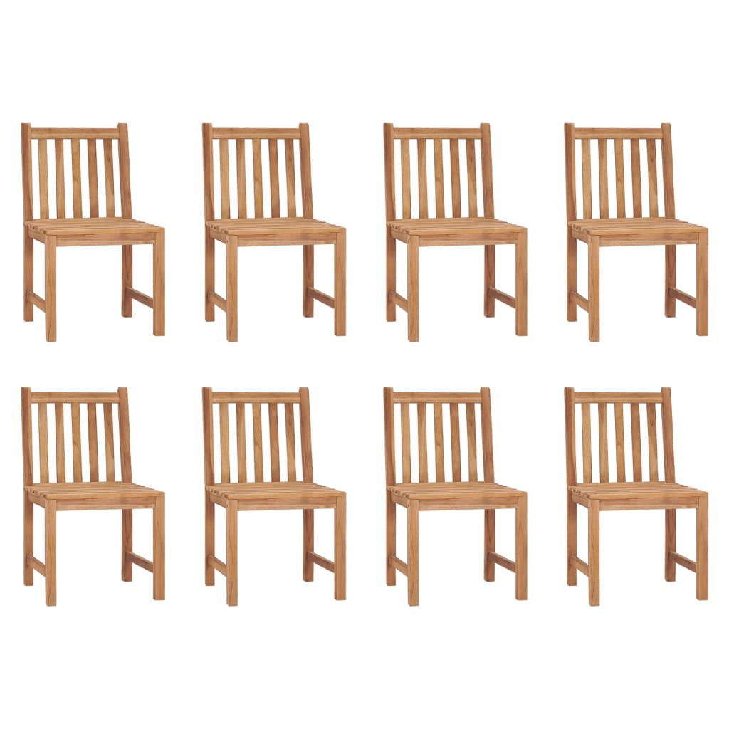 Tuinstoelen 8 st met kussens massief teakhout is nu te koop bij PeponiXL, paradijselijk wonen!