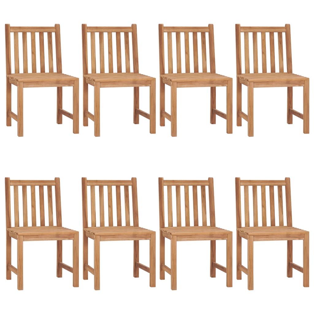 Tuinstoelen 8 st met kussens massief teakhout is nu te koop bij PeponiXL, paradijselijk wonen!