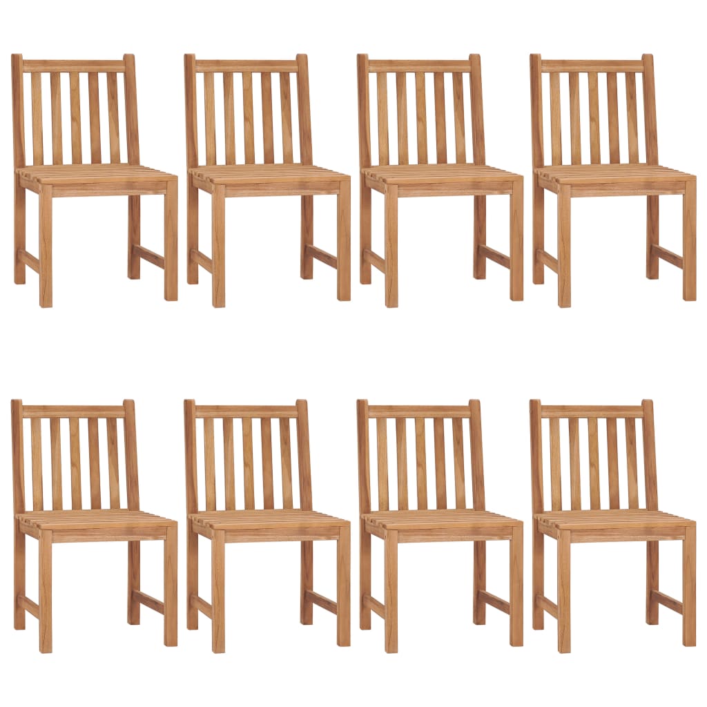 Tuinstoelen 8 st met kussens massief teakhout is nu te koop bij PeponiXL, paradijselijk wonen!