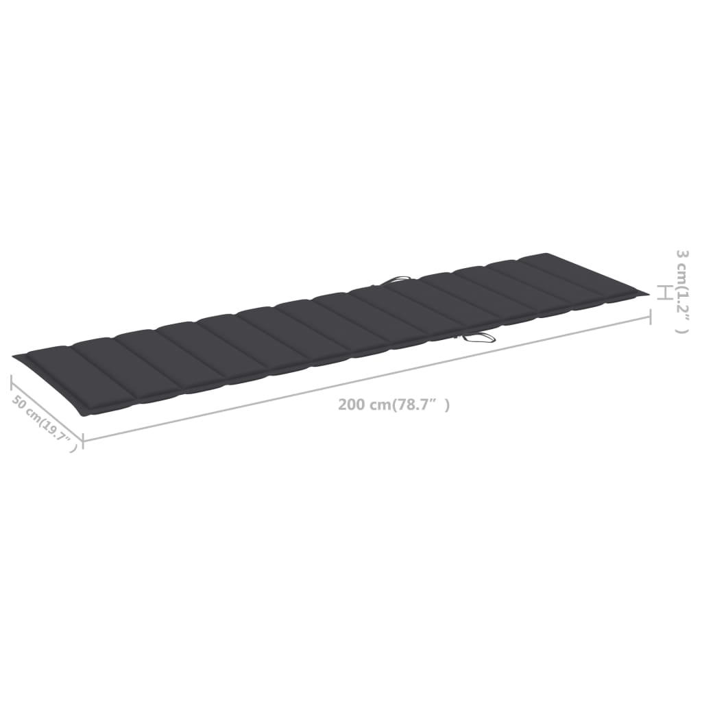 Ligbedden 2 st met tafel en kussens massief teakhout is nu te koop bij PeponiXL, paradijselijk wonen!
