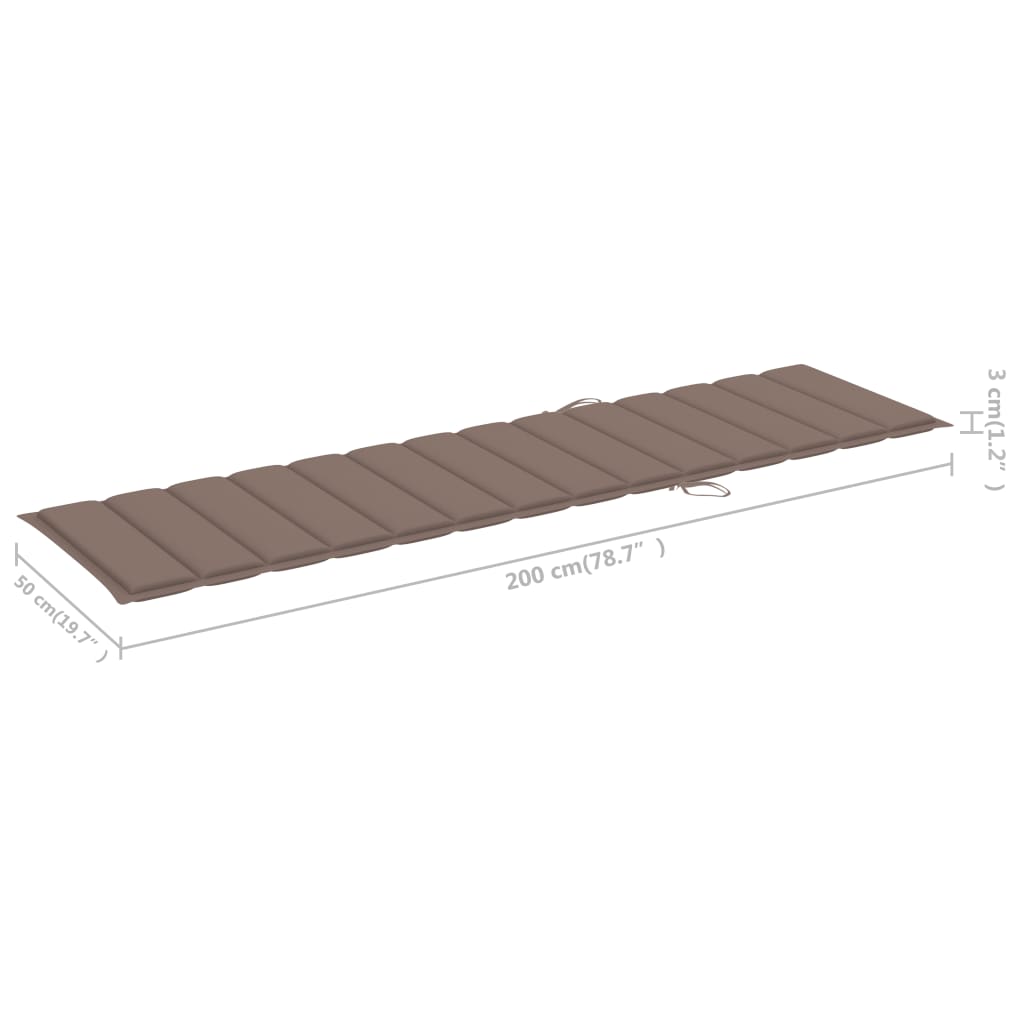 Ligbedden 2 st met tafel en kussens massief teakhout is nu te koop bij PeponiXL, paradijselijk wonen!