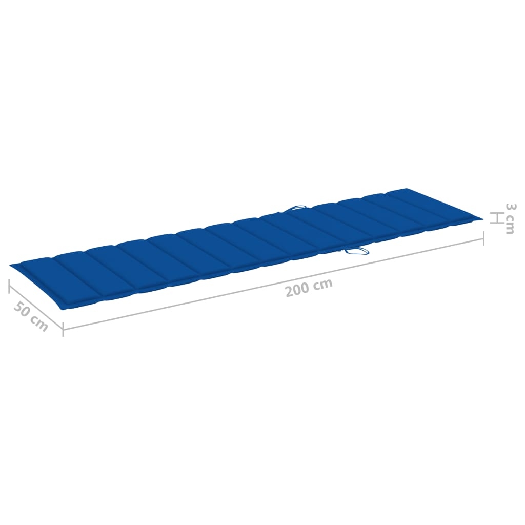 Ligbedden 2 st met tafel en kussens massief teakhout is nu te koop bij PeponiXL, paradijselijk wonen!