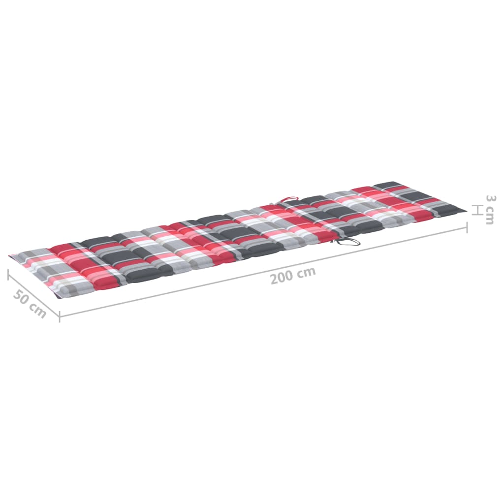 Ligbedden 2 st met tafel en kussens massief teakhout is nu te koop bij PeponiXL, paradijselijk wonen!