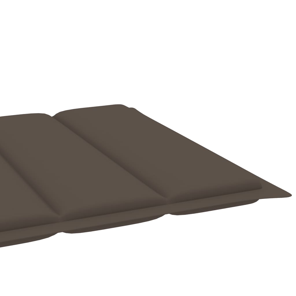 Ligbedden 2 st met taupe kussens massief teakhout is nu te koop bij PeponiXL, paradijselijk wonen!