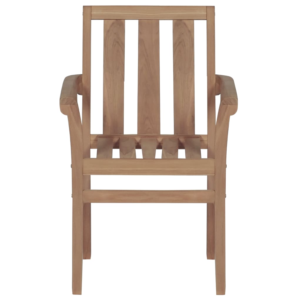 Tuinstoelen 4 st stapelbaar massief teakhout is nu te koop bij PeponiXL, paradijselijk wonen!