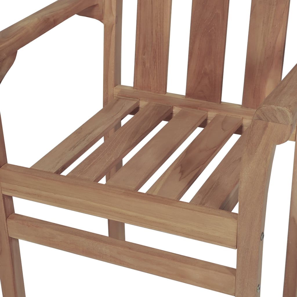 Tuinstoelen 4 st stapelbaar massief teakhout is nu te koop bij PeponiXL, paradijselijk wonen!