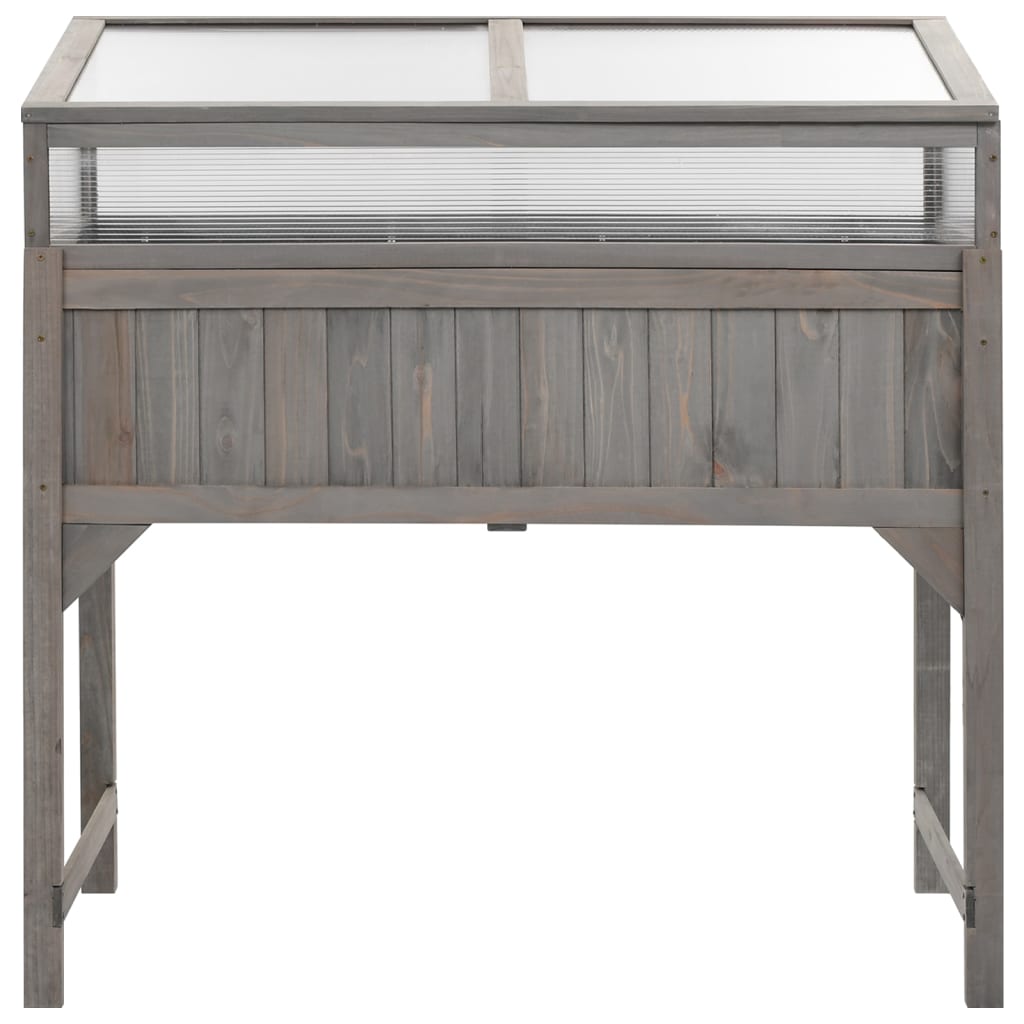 Plantenbak verhoogd met kas 110x54x120 cm massief vurenhout is nu te koop bij PeponiXL, paradijselijk wonen!