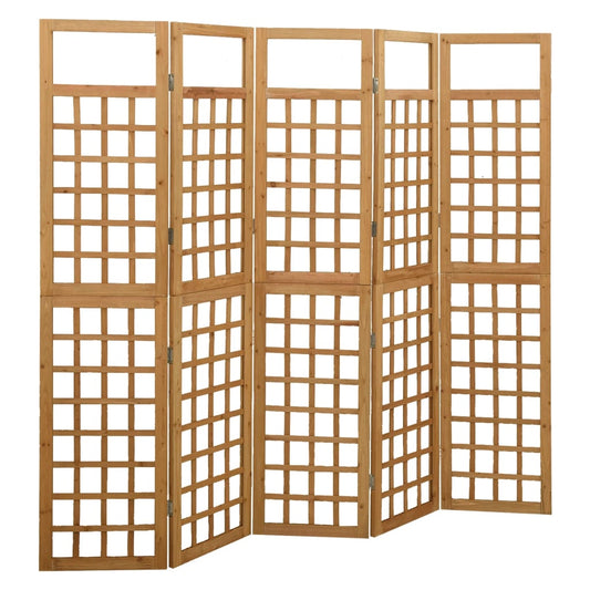 Kamerscherm/trellis met 5 panelen 201,5x180 cm vurenhout is nu te koop bij PeponiXL, paradijselijk wonen!