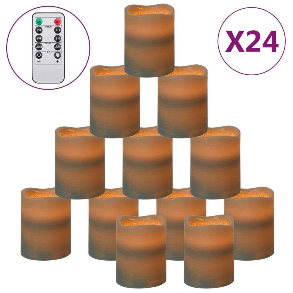 LED-kaarsen 24 st vlamloos met afstandsbediening warmwit is nu te koop bij PeponiXL, paradijselijk wonen!