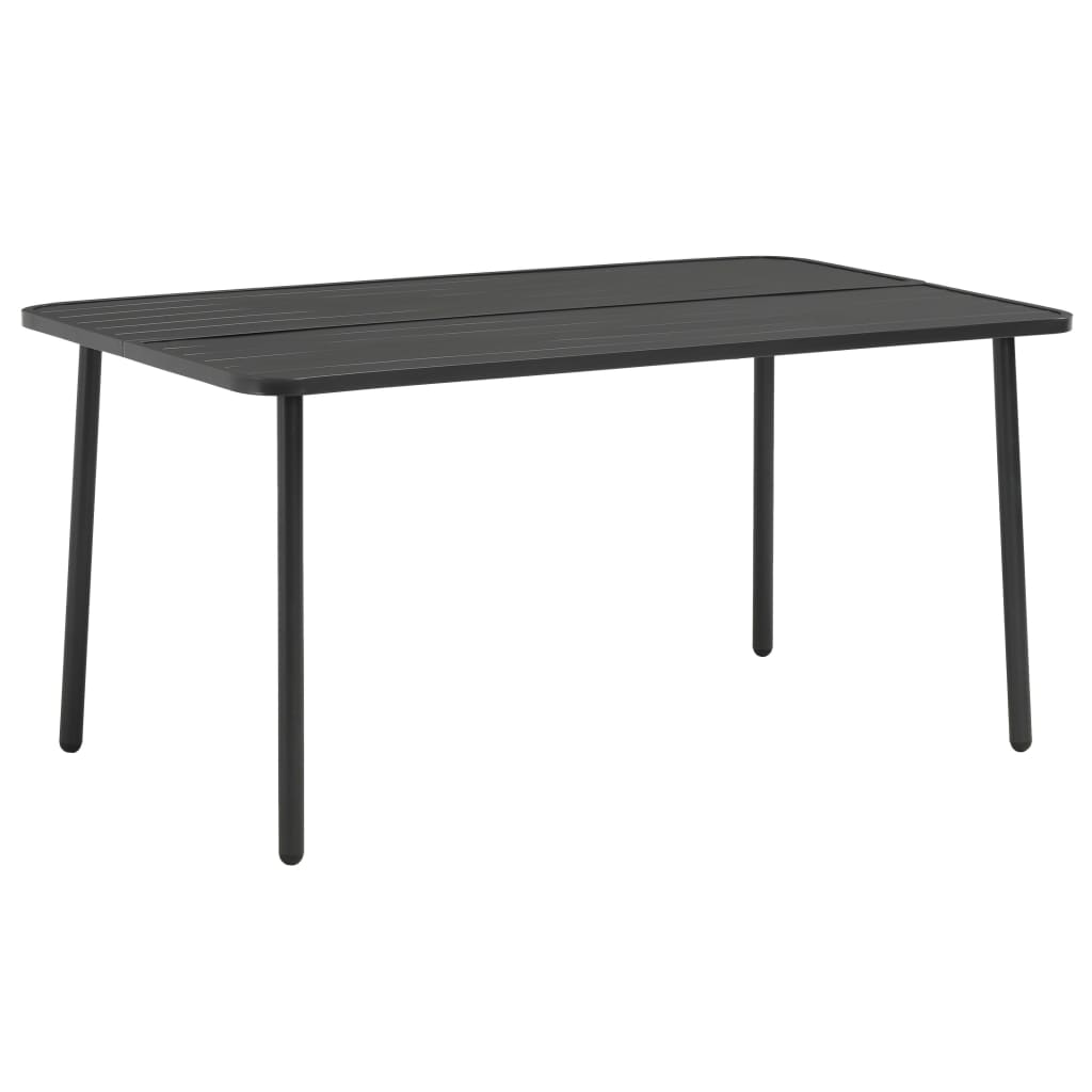 5-delige Tuinset staal donkergrijs is nu te koop bij PeponiXL, paradijselijk wonen!
