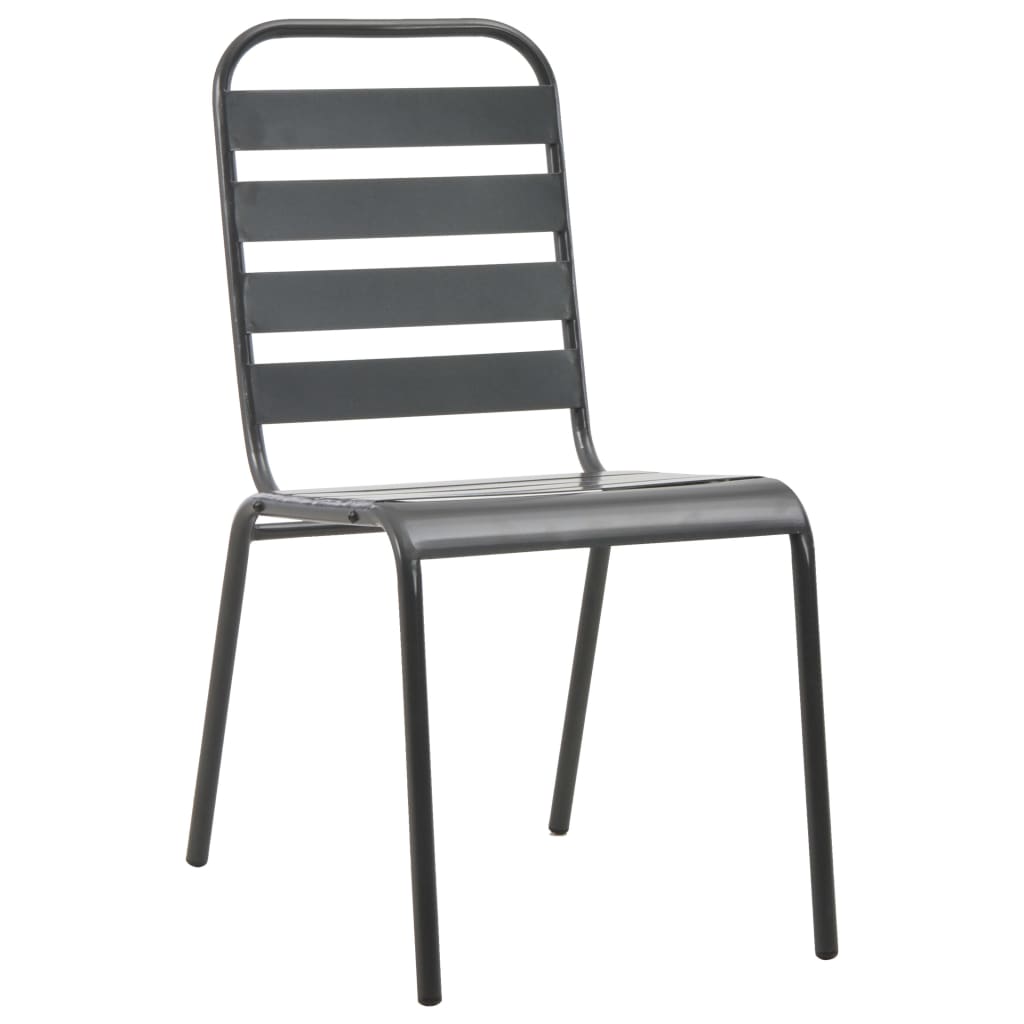 5-delige Tuinset staal donkergrijs is nu te koop bij PeponiXL, paradijselijk wonen!