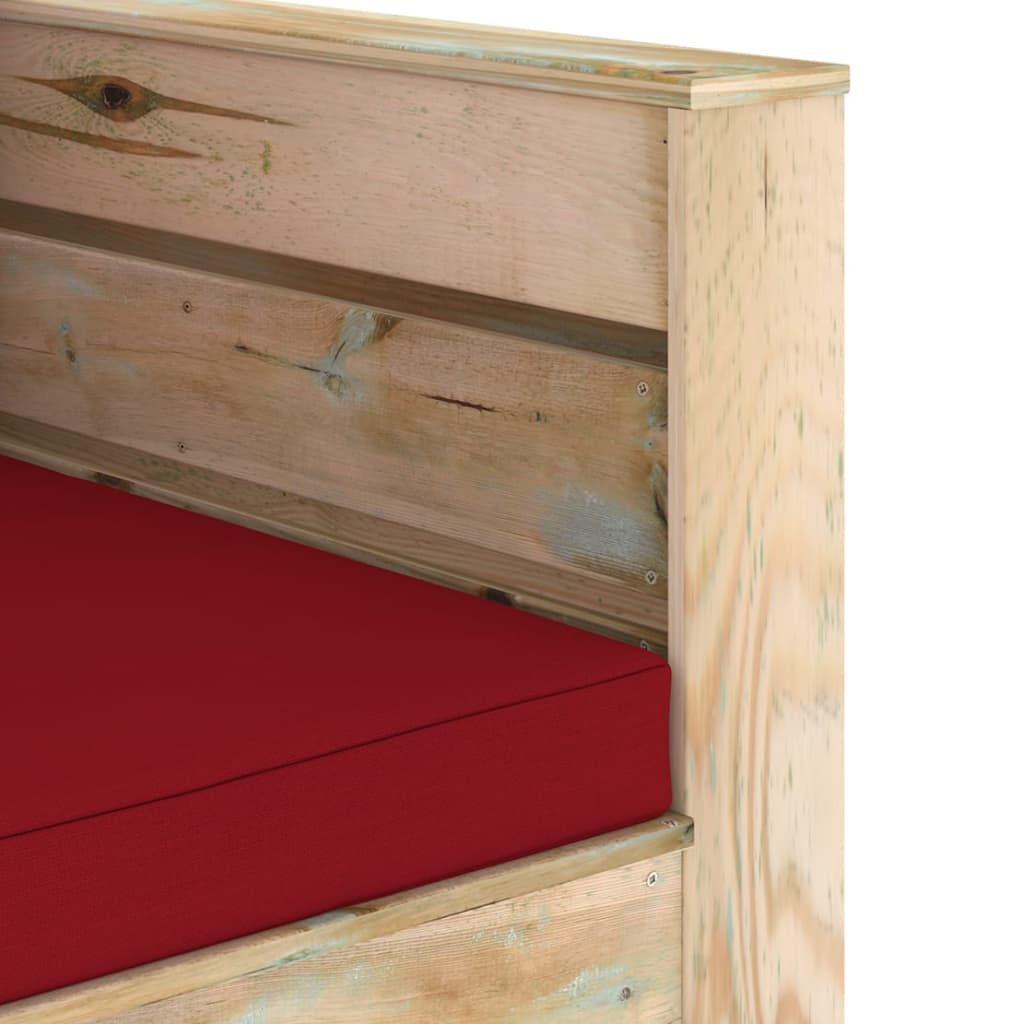 2-delige Loungeset met kussens groen geïmpregneerd hout is nu te koop bij PeponiXL, paradijselijk wonen!