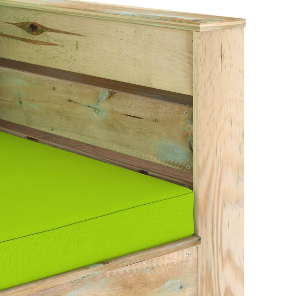 2-delige Loungeset met kussens groen geïmpregneerd hout is nu te koop bij PeponiXL, paradijselijk wonen!