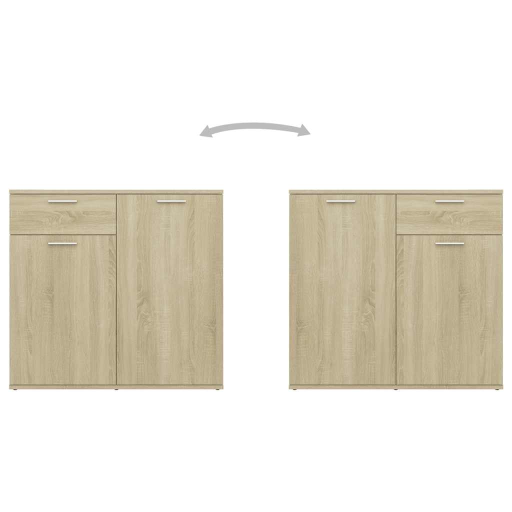 Dressoir 160x36x75 cm bewerkt hout sonoma eikenkleurig is nu te koop bij PeponiXL, paradijselijk wonen!