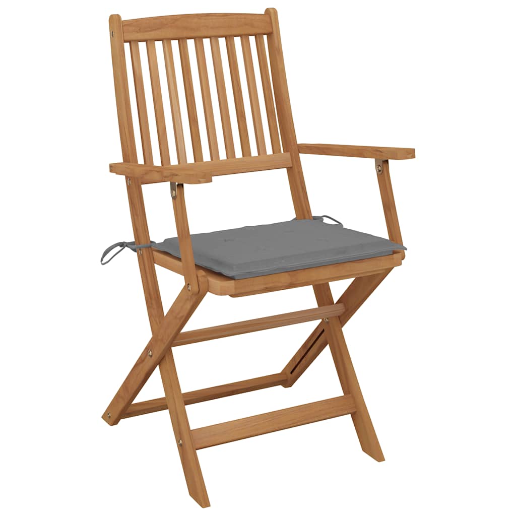 Tuinstoelen 6 st inklapbaar met kussens massief acaciahout is nu te koop bij PeponiXL, paradijselijk wonen!