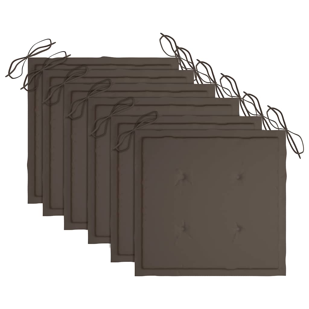 Tuinstoelen 6 st inklapbaar met kussens massief acaciahout is nu te koop bij PeponiXL, paradijselijk wonen!
