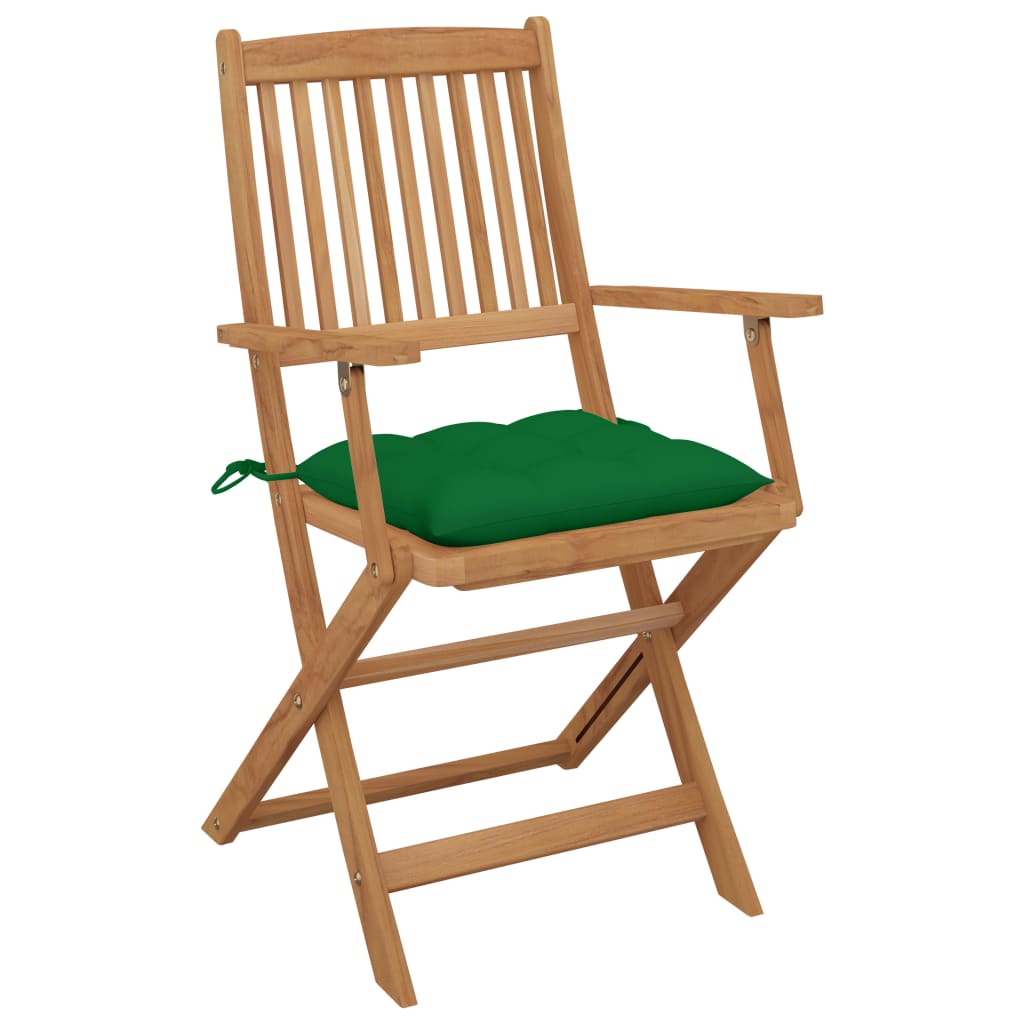 Tuinstoelen 6 st inklapbaar met kussens massief acaciahout is nu te koop bij PeponiXL, paradijselijk wonen!