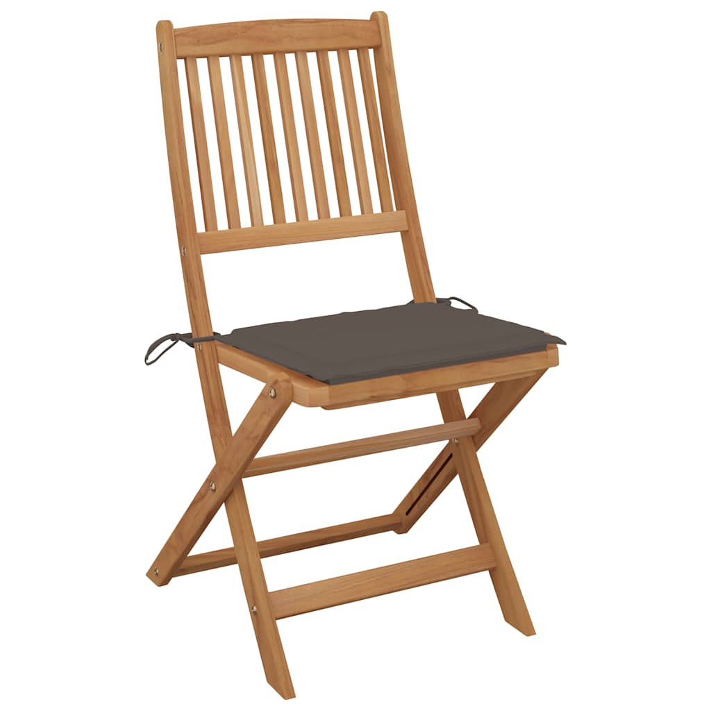 Tuinstoelen 6 st inklapbaar met kussens massief acaciahout is nu te koop bij PeponiXL, paradijselijk wonen!