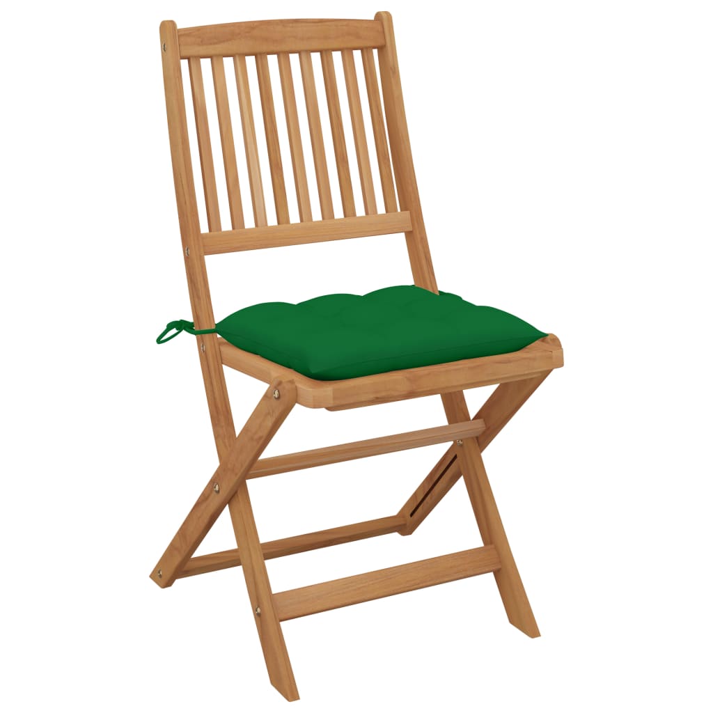 Tuinstoelen 6 st inklapbaar met kussens massief acaciahout is nu te koop bij PeponiXL, paradijselijk wonen!