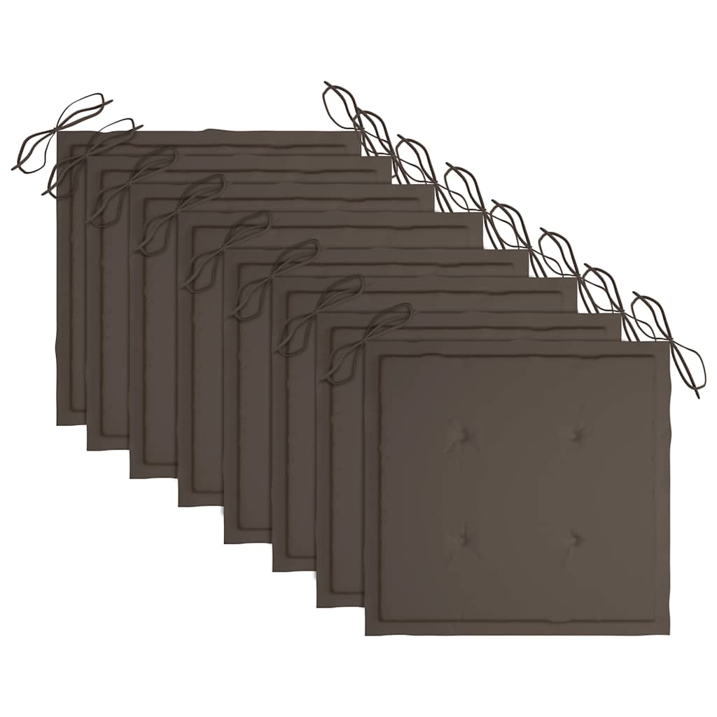 Tuinstoelen 8 st inklapbaar met kussens massief acaciahout is nu te koop bij PeponiXL, paradijselijk wonen!