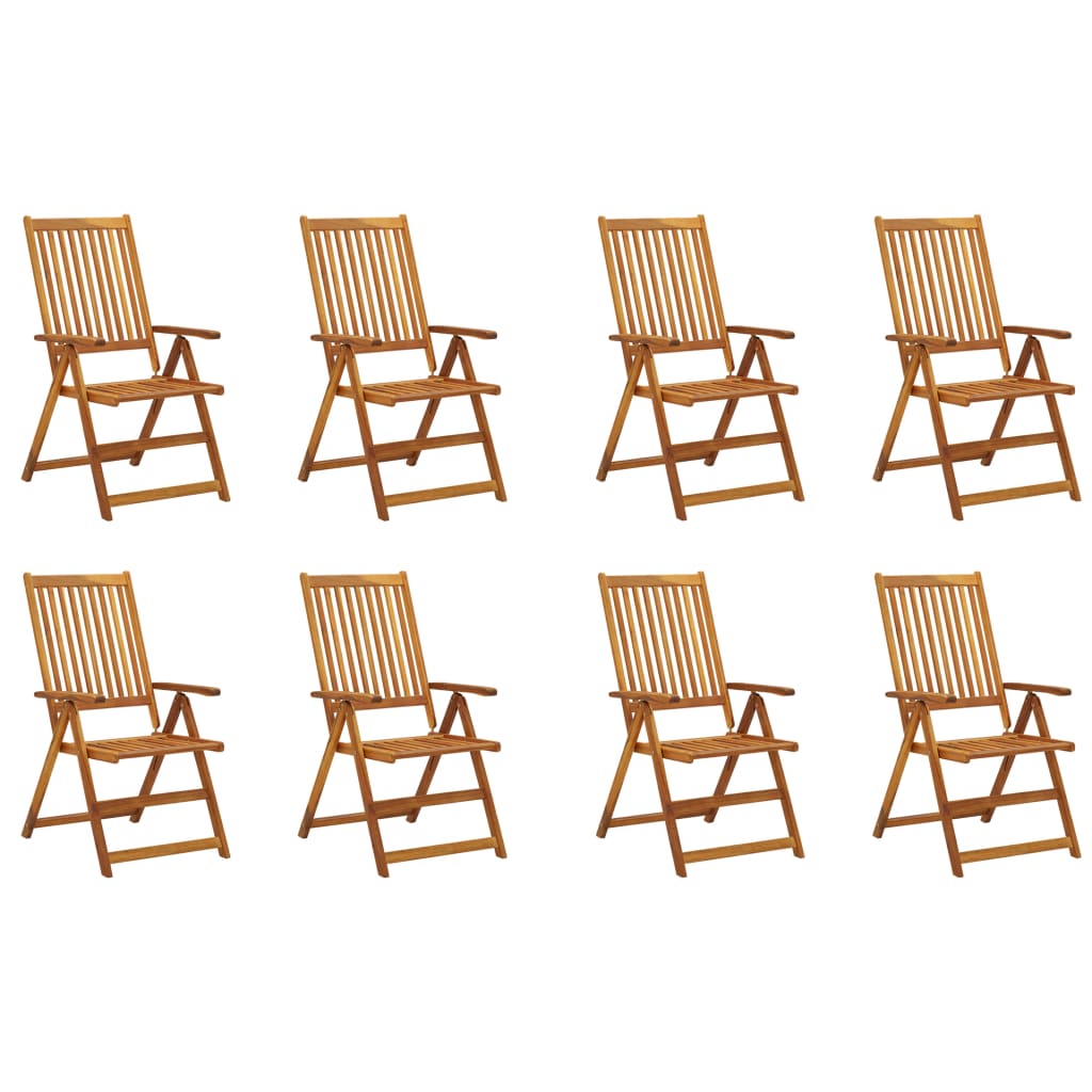 Tuinstoelen 8 st inklapbaar met kussens massief acaciahout is nu te koop bij PeponiXL, paradijselijk wonen!