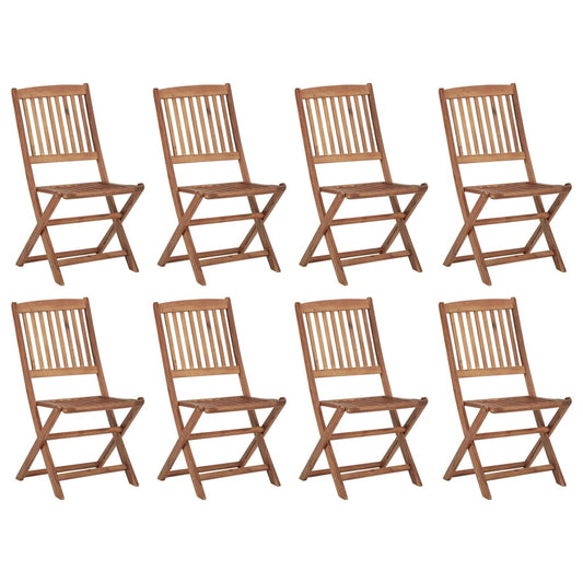 Tuinstoelen 8 st inklapbaar massief acaciahout is nu te koop bij PeponiXL, paradijselijk wonen!