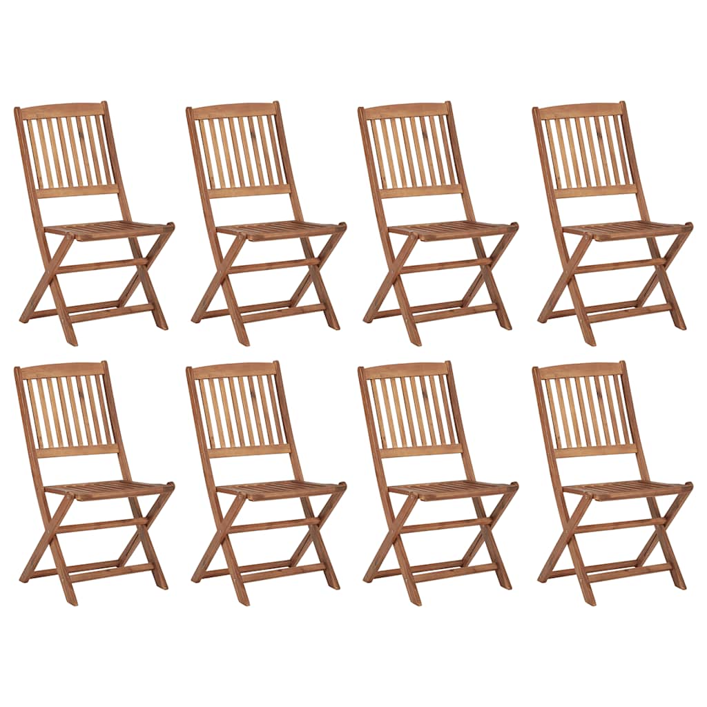 Tuinstoelen 8 st inklapbaar met kussens massief acaciahout is nu te koop bij PeponiXL, paradijselijk wonen!