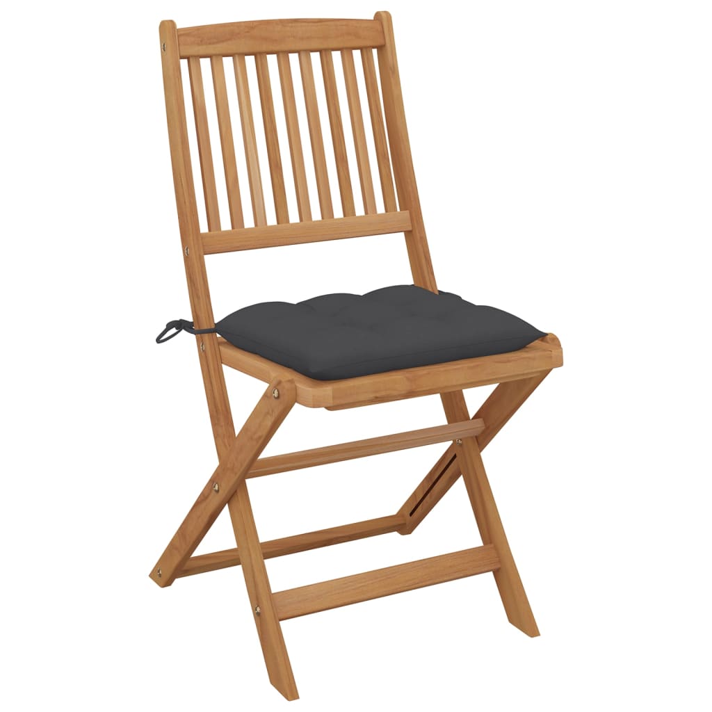 Tuinstoelen 8 st inklapbaar met kussens massief acaciahout is nu te koop bij PeponiXL, paradijselijk wonen!