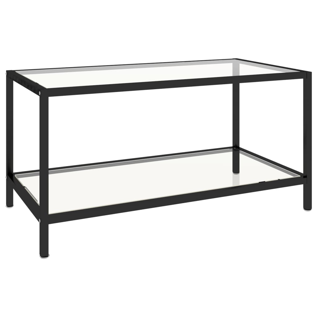 2-delige Salontafelset gehard glas transparant is nu te koop bij PeponiXL, paradijselijk wonen!