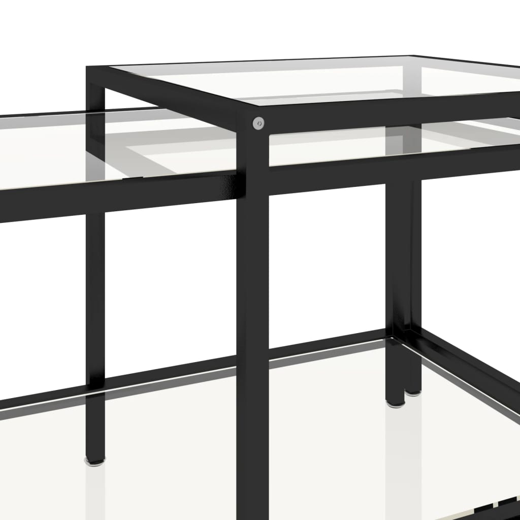 2-delige Salontafelset gehard glas transparant is nu te koop bij PeponiXL, paradijselijk wonen!