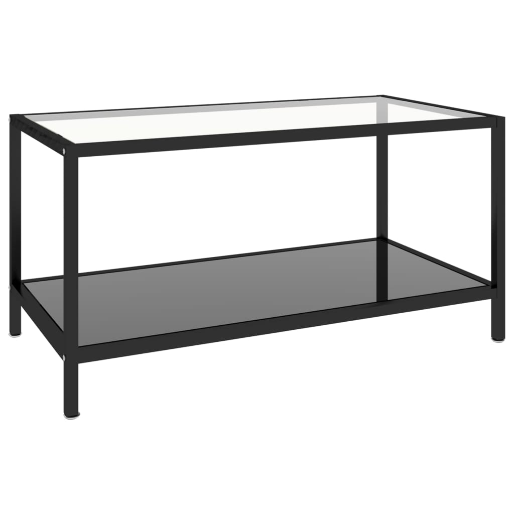 2-delige Salontafelset gehard glas zwart is nu te koop bij PeponiXL, paradijselijk wonen!