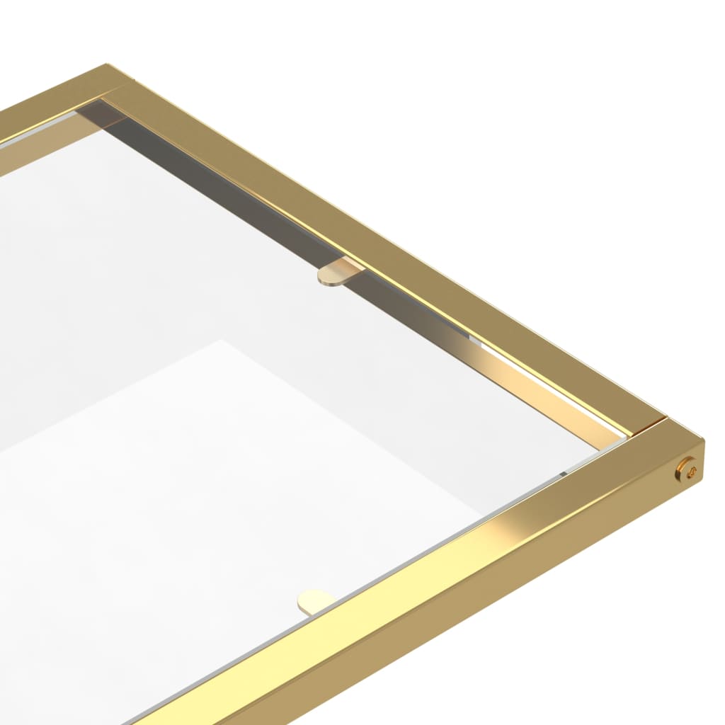 Computer bijzettafel 50x35x65 cm gehard glas transparant is nu te koop bij PeponiXL, paradijselijk wonen!