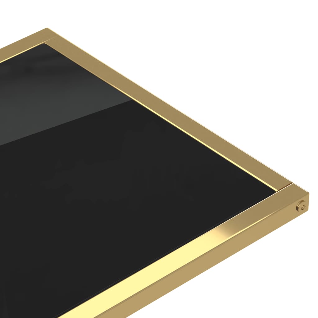Computer bijzettafel 50x35x65 cm gehard glas zwart is nu te koop bij PeponiXL, paradijselijk wonen!