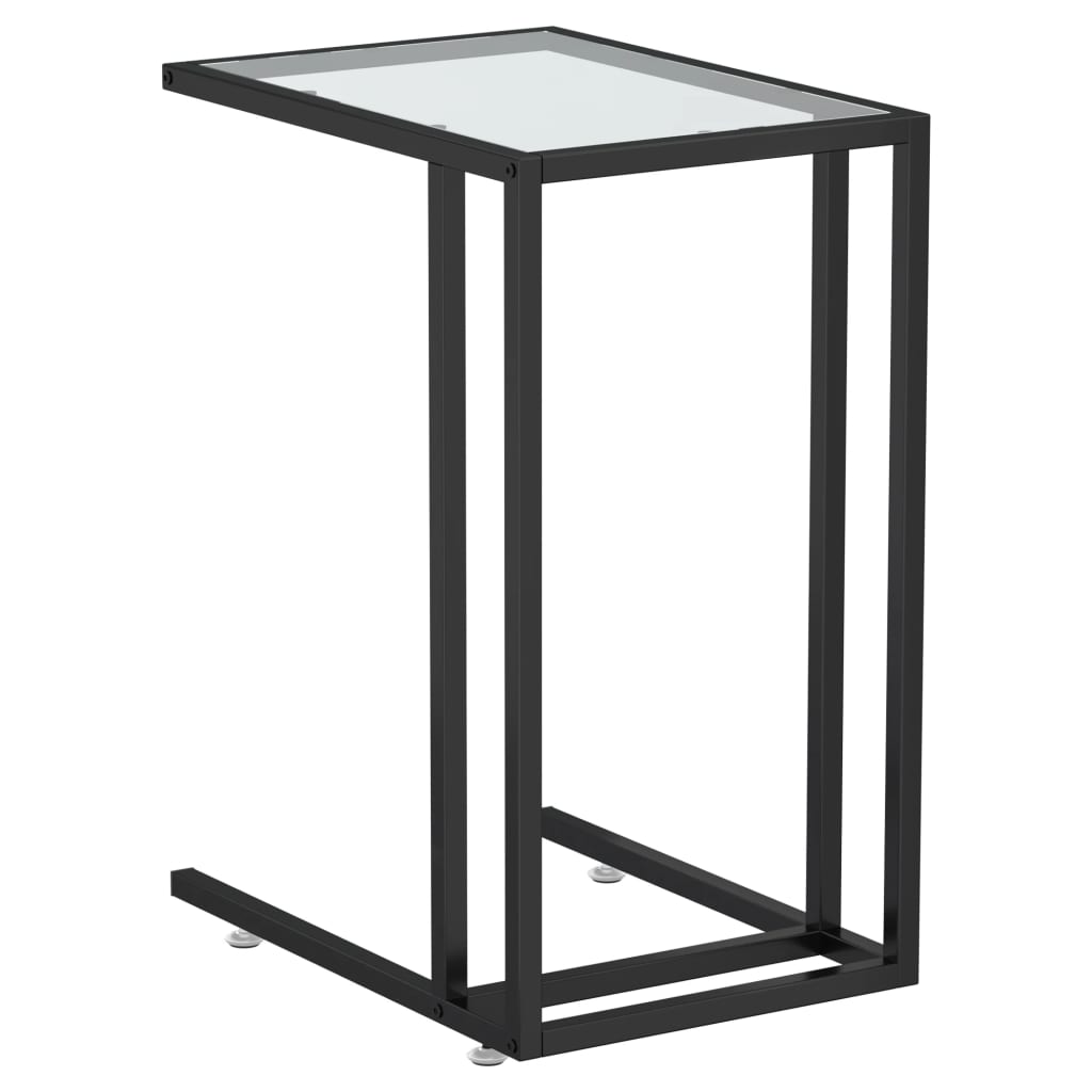 Computer bijzettafel 50x35x65 cm gehard glas transparant is nu te koop bij PeponiXL, paradijselijk wonen!