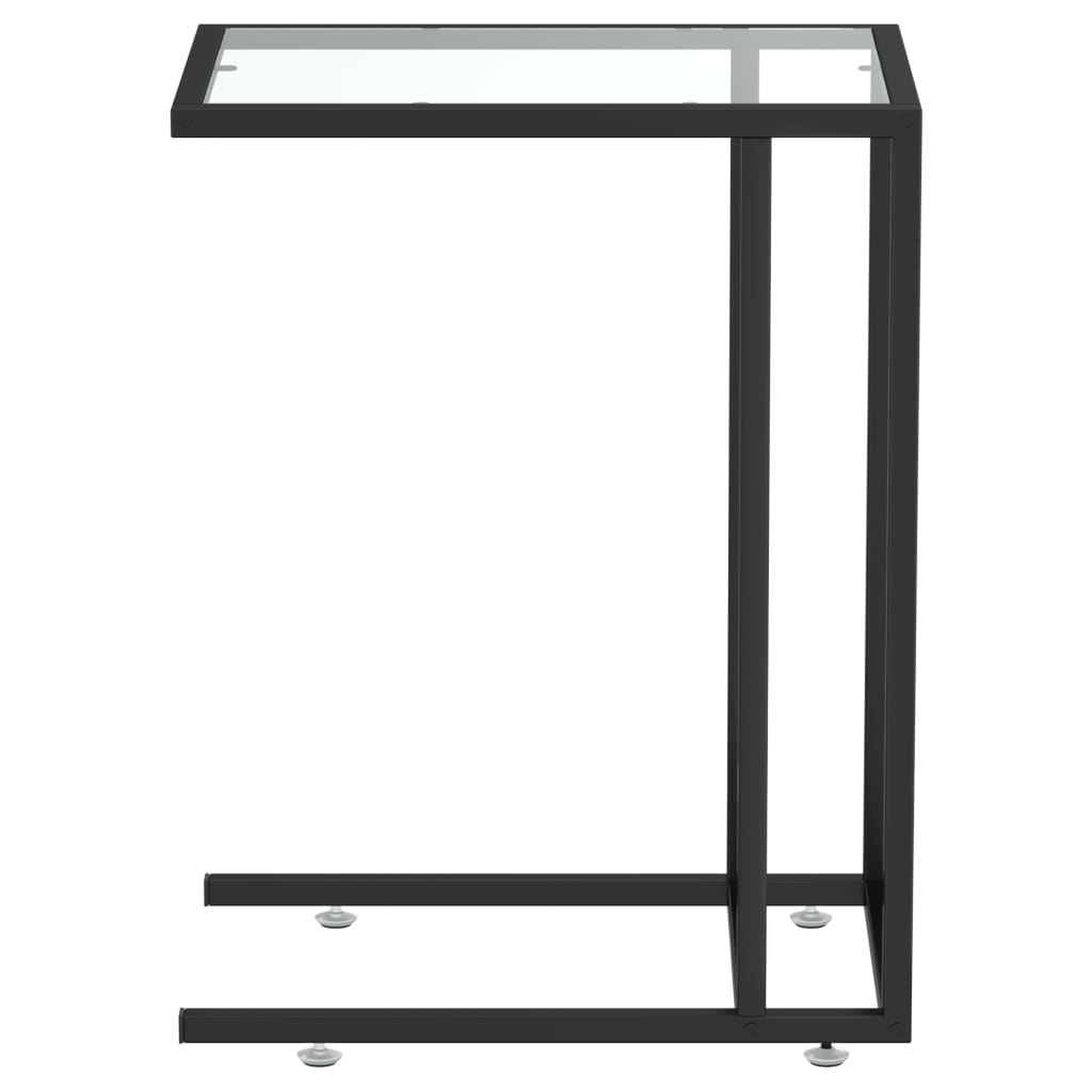 Computer bijzettafel 50x35x65 cm gehard glas transparant is nu te koop bij PeponiXL, paradijselijk wonen!