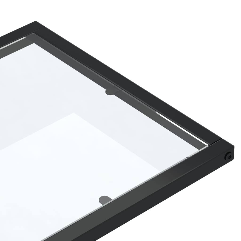 Computer bijzettafel 50x35x65 cm gehard glas transparant is nu te koop bij PeponiXL, paradijselijk wonen!