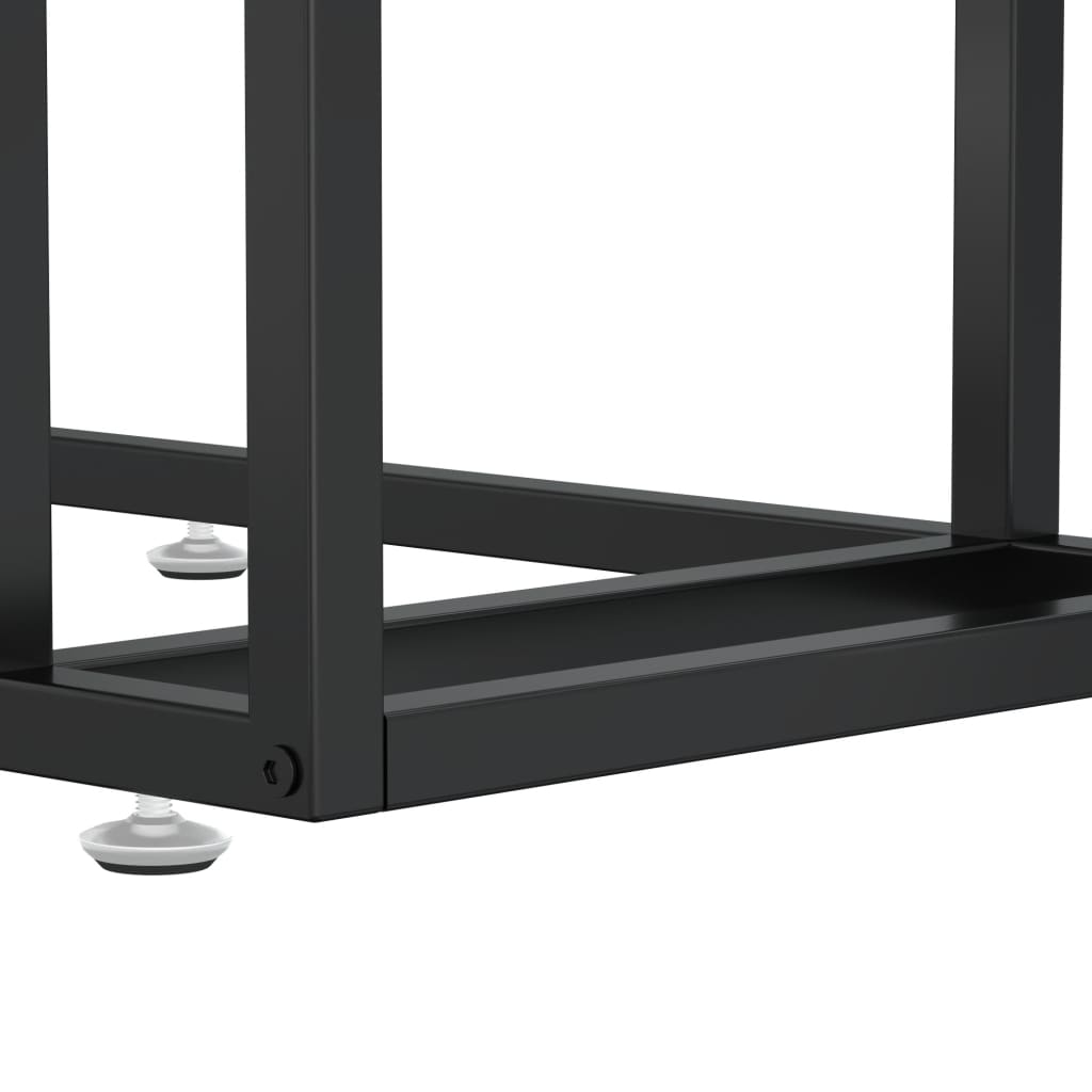 Computer bijzettafel 50x35x65 cm gehard glas transparant is nu te koop bij PeponiXL, paradijselijk wonen!