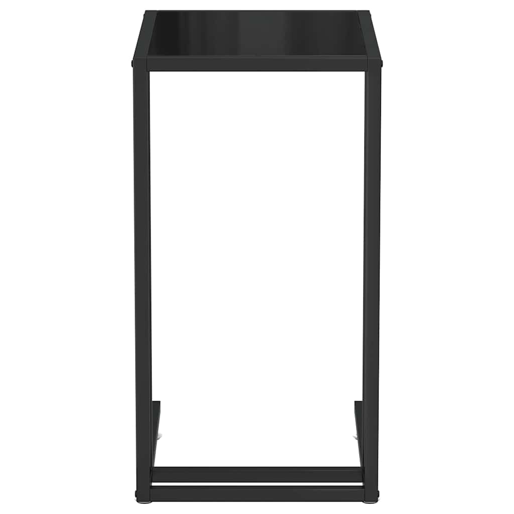 Computer bijzettafel 50x35x65 cm gehard glas zwart is nu te koop bij PeponiXL, paradijselijk wonen!