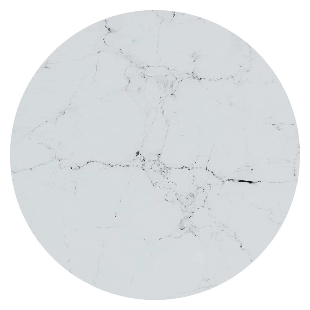 Bijzettafel 45 cm gehard glas goudkleurig en witmarmer is nu te koop bij PeponiXL, paradijselijk wonen!