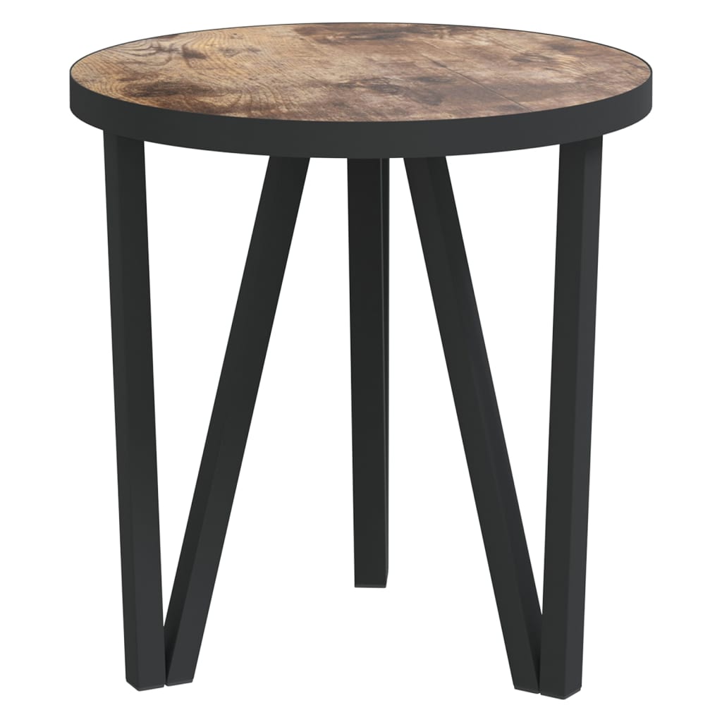 Salontafel Ø35 cm MDF zwart en geel is nu te koop bij PeponiXL, paradijselijk wonen!