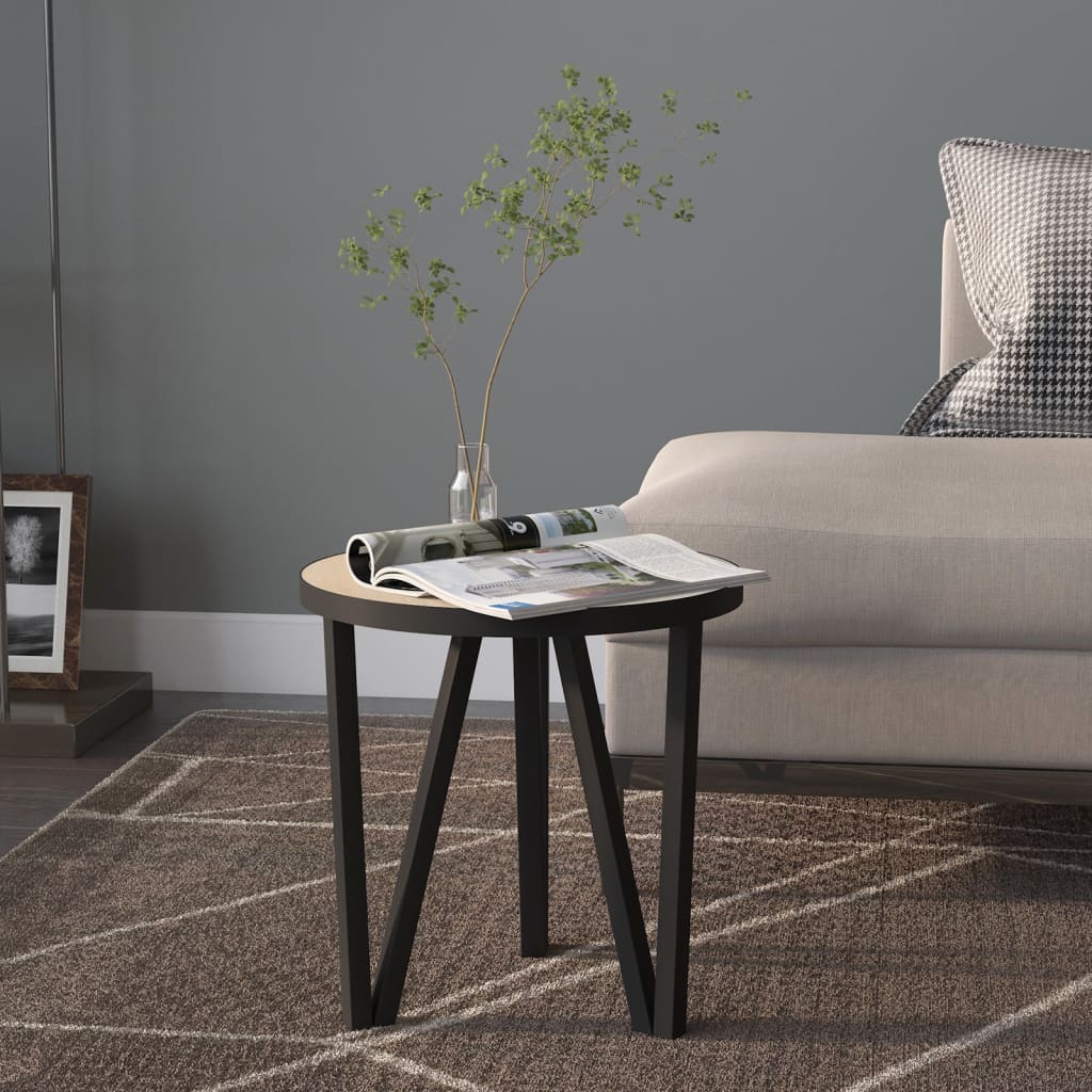 Salontafel Ø35 cm MDF sonoma eikenkleurig is nu te koop bij PeponiXL, paradijselijk wonen!