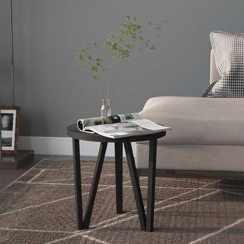 Salontafel Ø35 cm MDF zwart is nu te koop bij PeponiXL, paradijselijk wonen!