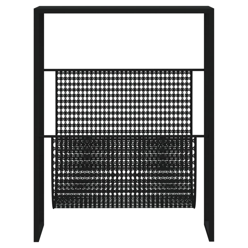 Tijdschriftenrek 35x15x45 cm staal zwart is nu te koop bij PeponiXL, paradijselijk wonen!