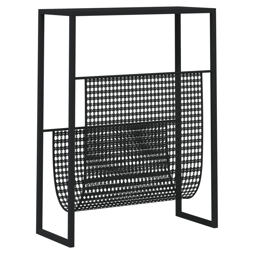 Tijdschriftenrek 35x15x45 cm staal zwart is nu te koop bij PeponiXL, paradijselijk wonen!