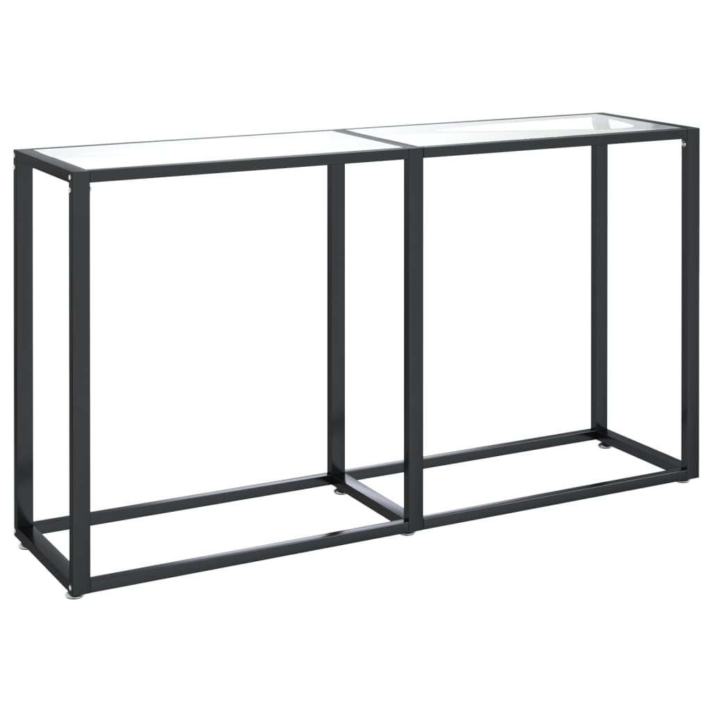 Wandtafel 140x35x75,5 cm gehard glas transparant is nu te koop bij PeponiXL, paradijselijk wonen!