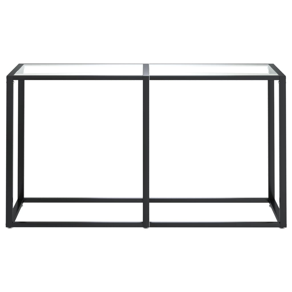Wandtafel 140x35x75,5 cm gehard glas transparant is nu te koop bij PeponiXL, paradijselijk wonen!