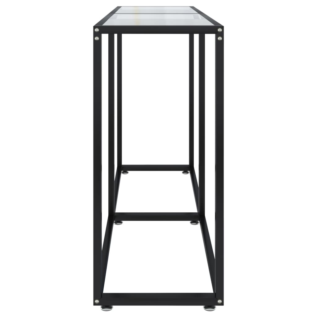 Wandtafel 140x35x75,5 cm gehard glas transparant is nu te koop bij PeponiXL, paradijselijk wonen!