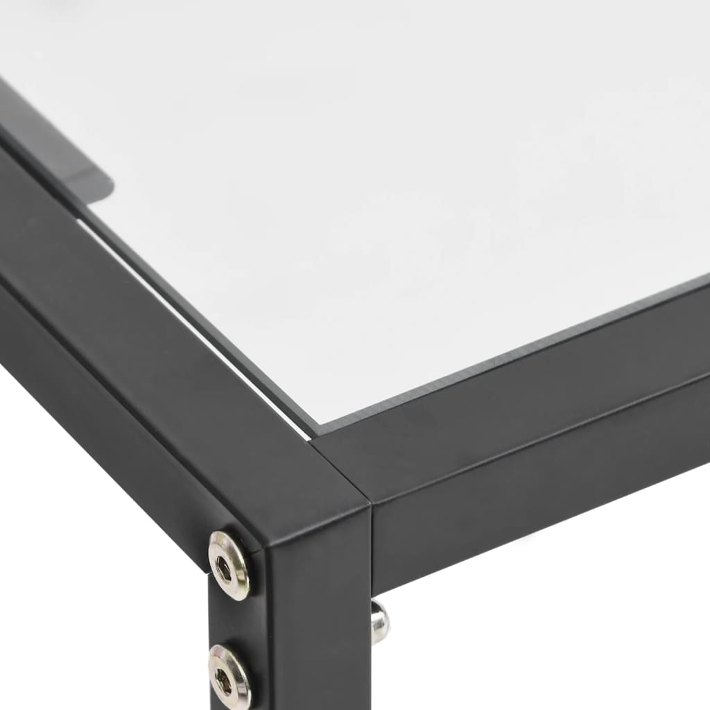 Wandtafel 140x35x75,5 cm gehard glas transparant is nu te koop bij PeponiXL, paradijselijk wonen!